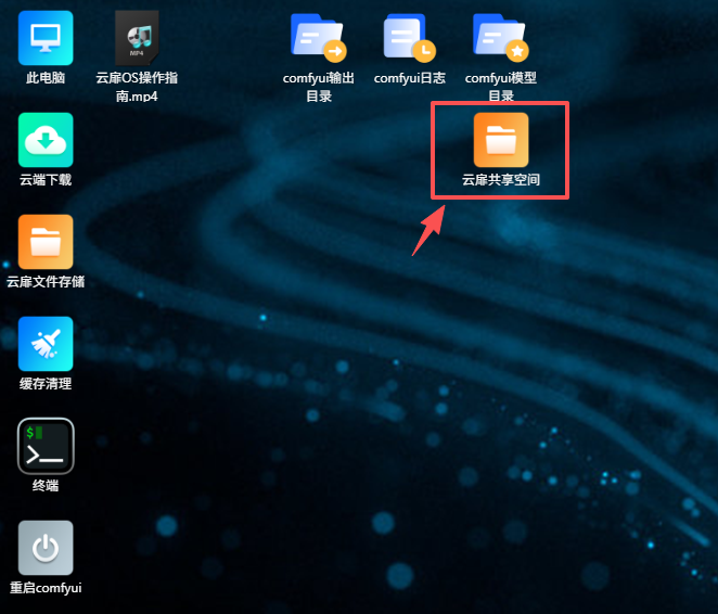 云扉共享空间位置示例
