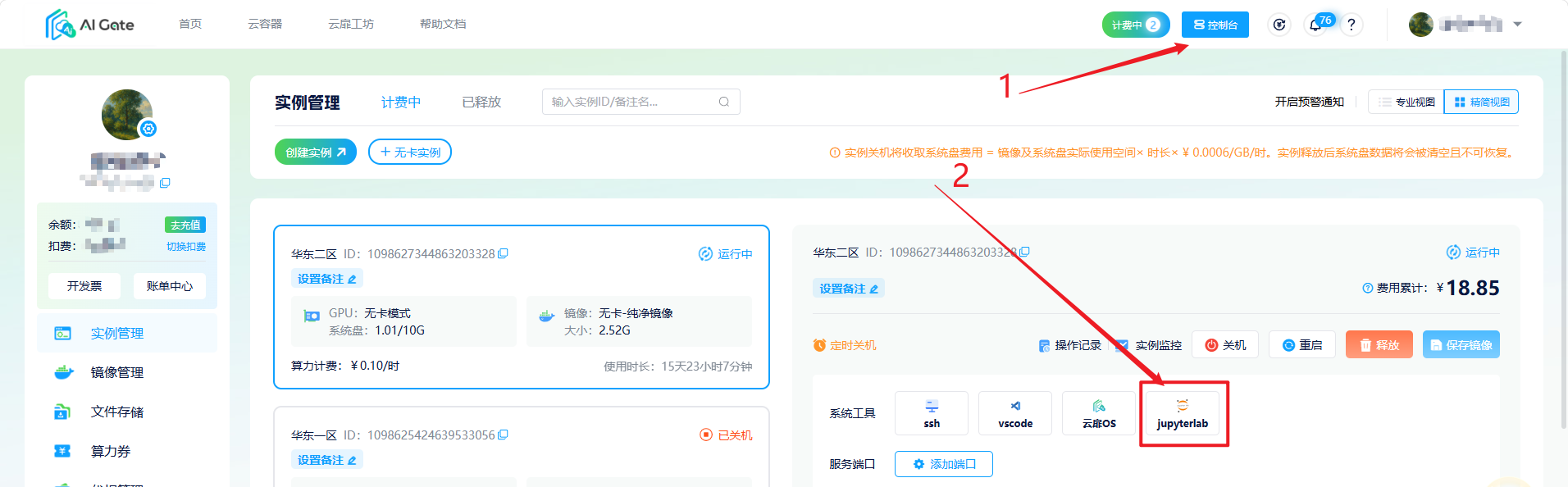 JupyterLab入口